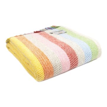 Stripe Throw 150 x 183cm, Rainbow Grey