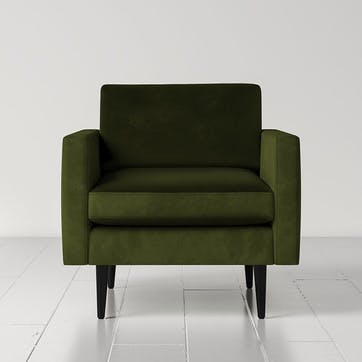 Model 01 Velvet Armchair, Vine