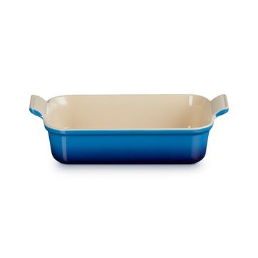 Stoneware Heritage Rectangular  Dish 26cm, Azure