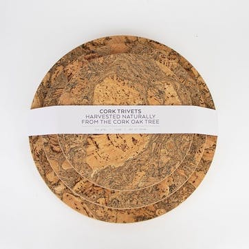 Cork Trivet Set , Natural