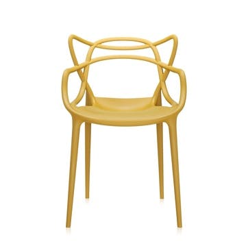 Masters, Pair of Dining Chairs, Mustard