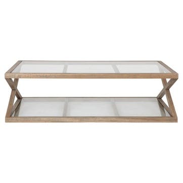 Large coffee table, L160 x W140 x H40cm, Oka, Marylebone, weathered oak