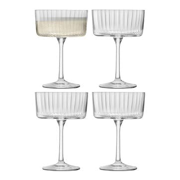 Gio Line Set of 4 Champagne/Cocktail Glasses 230ml, Clear