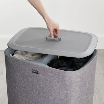 Tota, Easy-Empty, Laundry Basket, 90 Litre, Grey