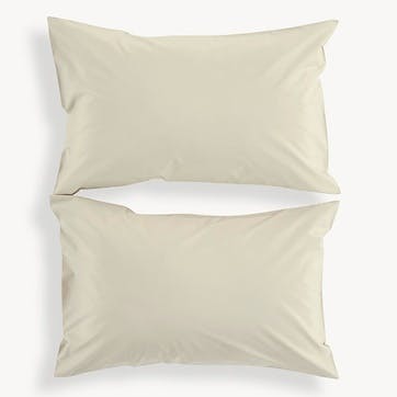 200TC Organic Pair of Standard Pillowcase, Hazelnut