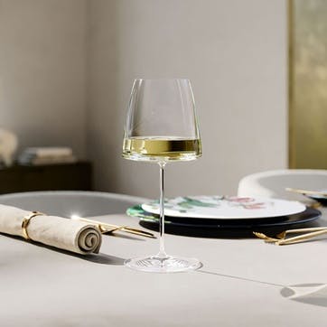 MetroChic Set of 2 White Wine Glasses 125ml Clear