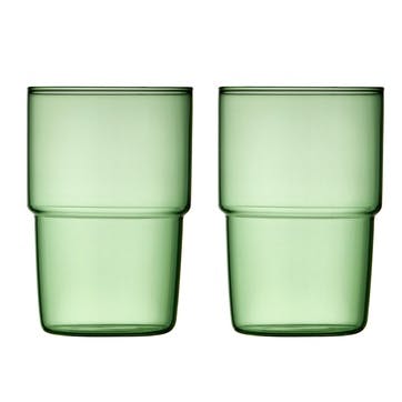 Torino Set of 2 Tumblers, 400ml, Green