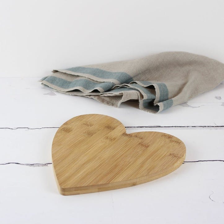 Heart Shaped Bamboo Board