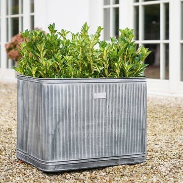 Hampton Planter D34cm, Galvanised