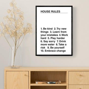 The Native State, House Rules Framed Art Print