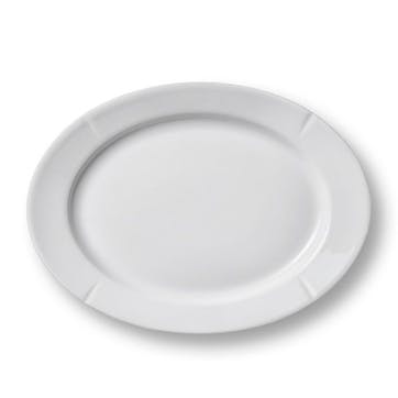 Oval Plate, White