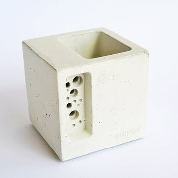 Beepot Concrete Planter and Bee House - Mini; Charcoal