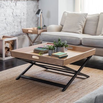Clockhouse Butlers Coffee Table, Natural & Carbon