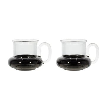 Bump Set of 2 Teacups 150ml, Black