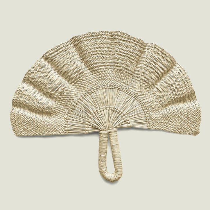 Classic Handwoven Fan 24cm, Natural