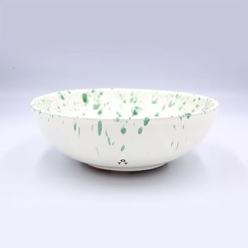 Splatter Pasta Bowl D20cm, Pistachio