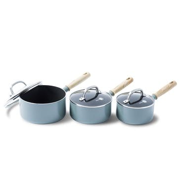 Mayflower 3pc Saucepan Set with Lids