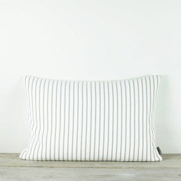 Hikari Striped Cushion 40 x 60cm, Taupe & White