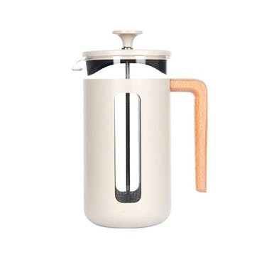 Pisa Stainless Steel Cafetière 8 Cup, Latte