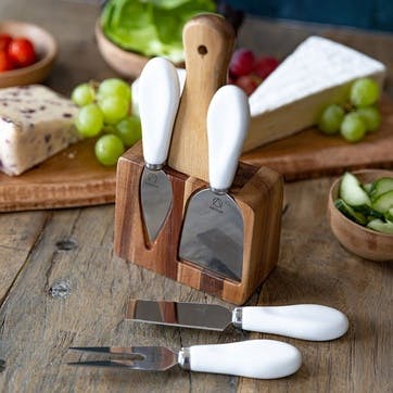 Cheese Knife Set, Kitchen Craft, Wood/Stainless Steel