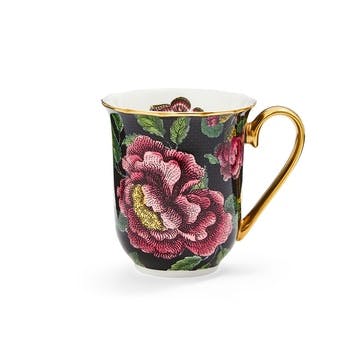 Mug Black, Floral