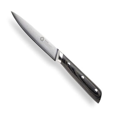 Q50 Series Damascus Steel Paring Knife 9cm, Black