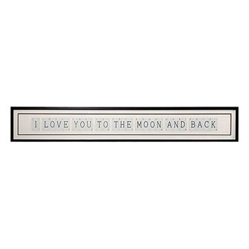 I Love You To The Moon and Back Supersize Frame W255 x H24cm, Black