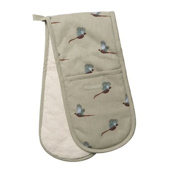 'Pheasant' Double Oven Gloves