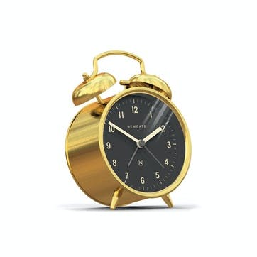 Charlie Bell Alarm Clock, Dia. 9.7cm, Brass