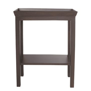 Gustavian Wooden Side Table, Ebony Brown