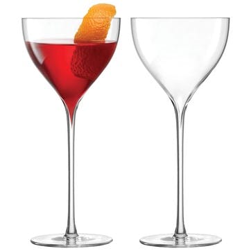 Savoy Set of 2 Nick & Nora Glasses 210ml, Clear