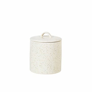 Nordic Vanilla Jar with Lid H12cm, Off White