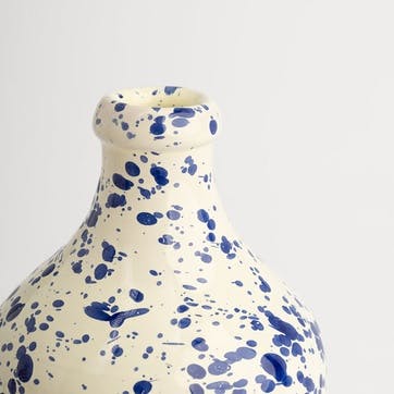 Splatter  Ceramic Bottle H18 x D8.5cm, Blueberry