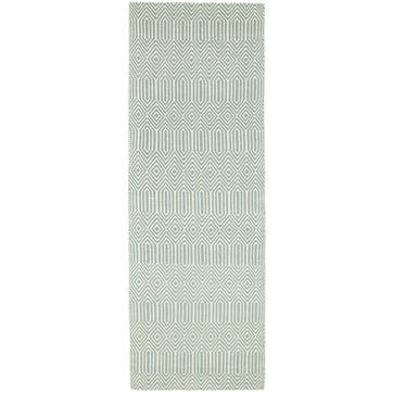 Sloan ethnic flatweave runner 66 x 200cm, Duck Egg