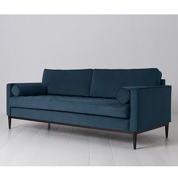 Model 02 3 Seater Velvet Sofa, Teal