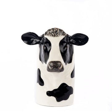 Friesian Cow Utensil Pot H20cm Black/White