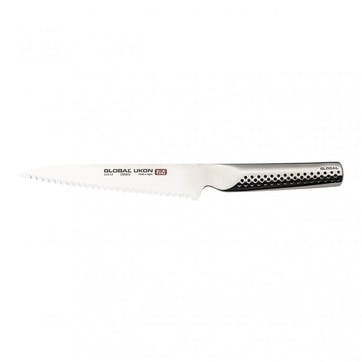 Ukon Scalloped Utility Knife 15cm, Silver