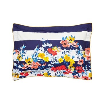 St Ives Floral  Cover Set, Double, French Navy