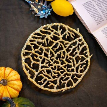 Coral Trivet D23cm, Gold