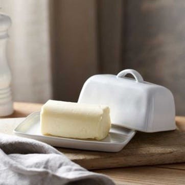 Portobello Butter Dish , White