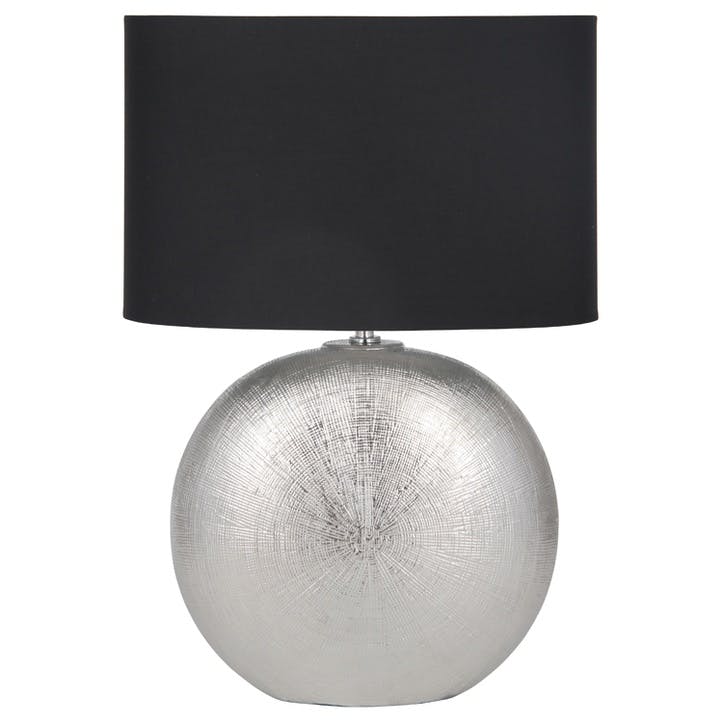 Ceramic Table Lamp, Silver