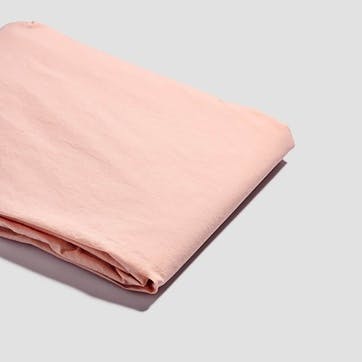Seersucker Cotton King Size Fitted Sheet, Salt Pink