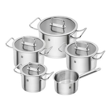 Pro Set Of 5 Pot Set , Stainless Steel