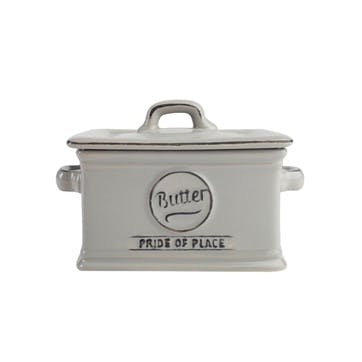 Pride of Place Butter Dish, Cool Grey