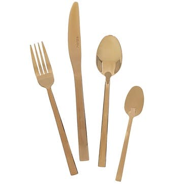 Mikasa Cutlery Set, 16 Piece, Copper