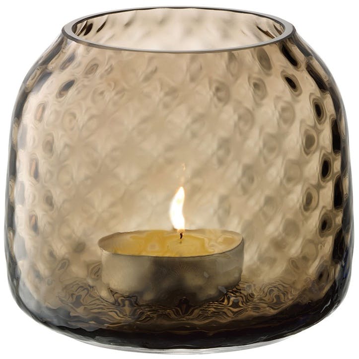 Dapple Tealight/Vase H7cm, Earth Brown
