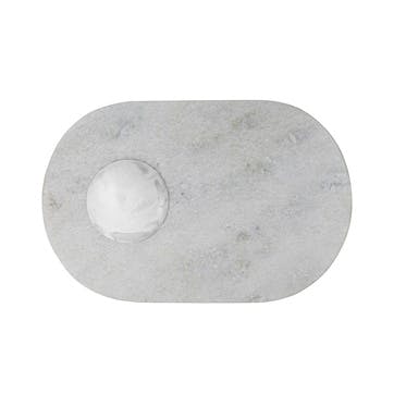 Stone Chopping Board L42 x W27cm, White