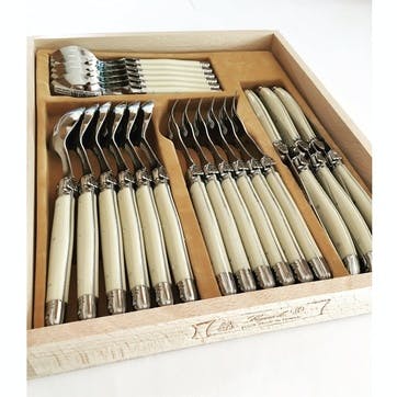 24 Piece Cutlery Set, Ivory Handle