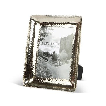 Hammered Finished Medium Photo Frame; Champagne