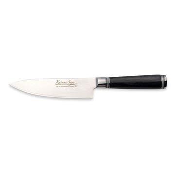 Katana Saya Pakkawood Cook's Knife 15cm Damascus Blade,